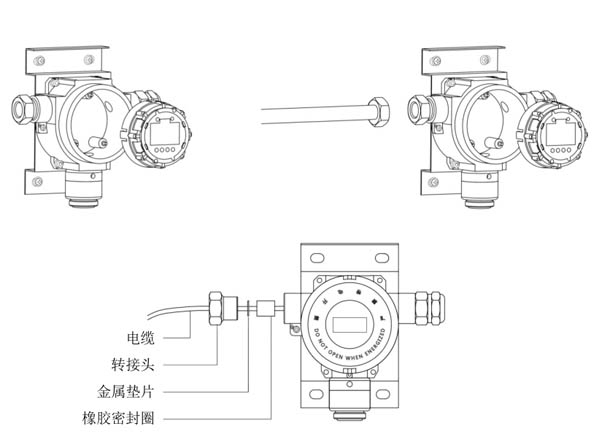 点型可燃气体探测器接线